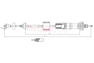 CABLE CONJUNTO DE EMBRAGUE METZGER  