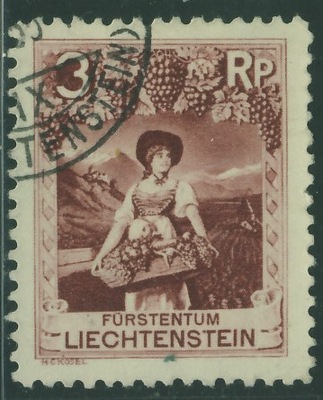 Liechtenstein 3 rp. - Zbiór winogron