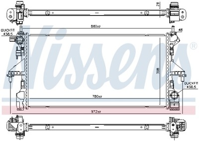 РАДИАТОР ДВИГАТЕЛЯ NISSENS NIS 606170