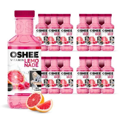 24x OSHEE Vitamin Lemonade malina - grejpfrut 555 ml