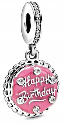 MD CHARMS beads HAPPY BIRTHDAY urodziny tort S925