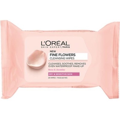 Loreal Skin Expert Chusteczki Nawilżane Oczyszczające Flowers 25 Sztuki