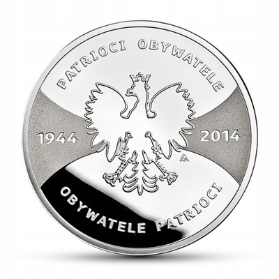 POLSKA III RP 20 zł Ag PATRIOCI 1944 OBYWATELE 2014