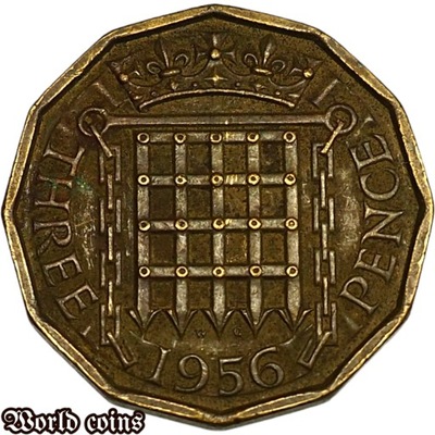 3 PENCE 1956