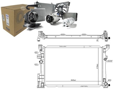 RADUADOR DEL MOTOR DE AGUA MERCEDES A W176 B SPORTS TOURER W246 W242 CLA  