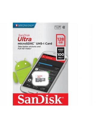 Karta pamięci SANDISK Ultra microSDXC 128GB _ 100mb/s