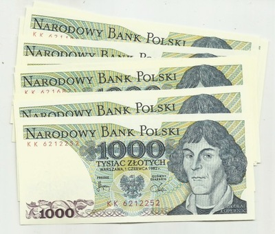 1000 złotych 1982 seria KK stan UNC