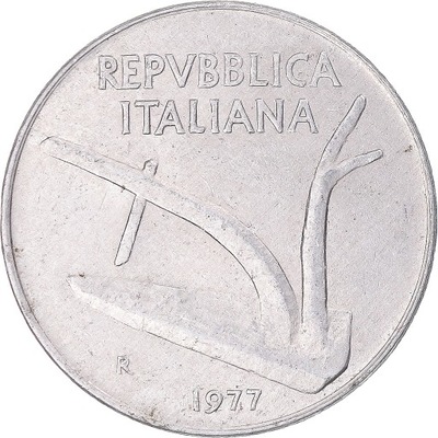 Moneta, Włochy, 10 Lire, 1977