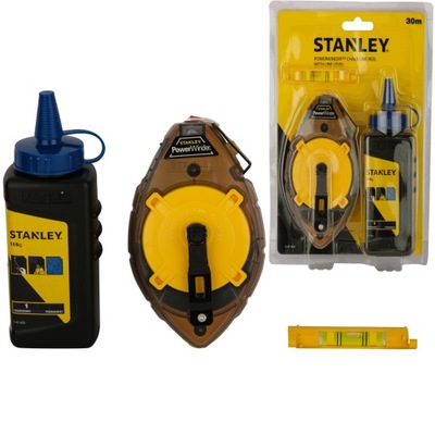 STANLEY SZNUR TRASERSKI SZNUREK LINKA 30m PowerWinder +KREDA + PION 47-465