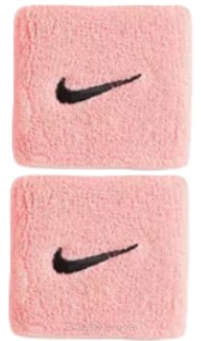 Frotka tenisowa Nike Swoosh Wristbands różowa