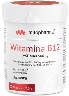 Suplement Diety Witamina B12 MSE MAX - 120 kaps.