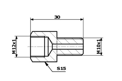 STARLINE BOQUILLA CABLE DE FRENADO 132 M12X1 10X1 REDUCCION 602436  