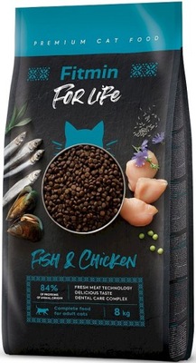 FITMIN Cat For Life Adult Fish Chicken 8kg