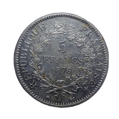 AGN, 26. Francja, 5 Franków 1876A