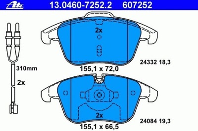 КОЛОДКИ ПЕРЕД CITROEN C5 08-, PEUGEOT 407 04-