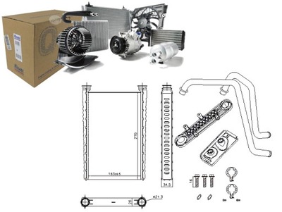 ŠILDYTUVAS 268X163X26MM MERCEDES ACTROS MP4 MP5 ANTOS AROCS ATEGO 3 