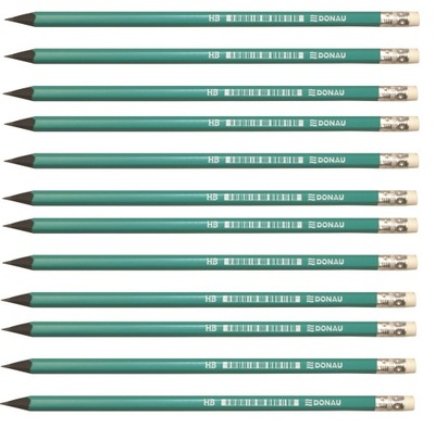 Ołówek techniczny Szkolny HB z gumką x 12 sztuk