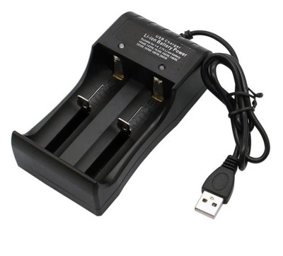 Ładowarka na 2 akumulatory 18650 USB