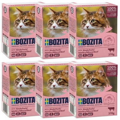 BOZITA KARMA DLA KOTA GALARETKA Z WOŁOWINĄ 6x370g