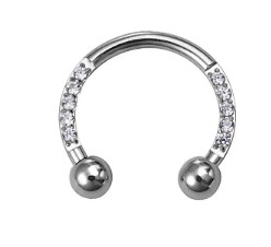 Kolczyk circular podkowa Cyrkonie septum 8mm