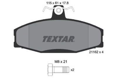 КОЛОДКИ ТОРМОЗНЫЕ ПЕРЕДНЯЯ 2166201/TEX