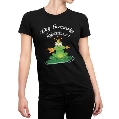 Koszulka T-shirt Damska śmieszne napisy żabka - S