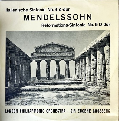 LP MENDELSSOHN ITALIENISCHE SINFONIE NO. 4