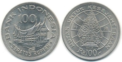 Indonezja 100 Rupiah - 1978r ... Monety