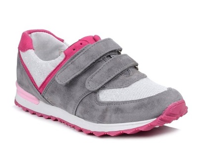 Buty dziecięce dziewczęce sportowe adidasy na rzepy Kornecki 4913 32