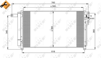 КОНДЕНСАТОР КОНДИЦИОНЕРА KIA RIO 05- NRF35851