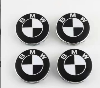 TAPACUBO BMW, LOGOTIPO AL SRODKU RUEDA CZARNO-BIALY 68MM  