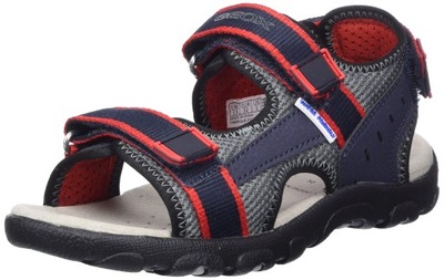 Geox Jr Strada Sandal, granatowy/RED, 41 EU,