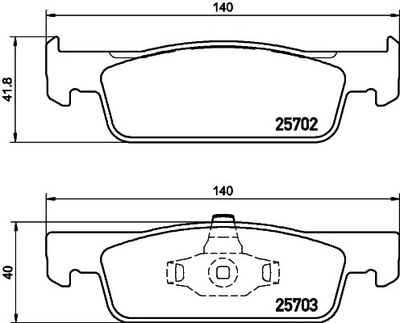 КОЛОДКИ ГАЛЬМІВНІ HELLA PAGID 410605612R 410602581R