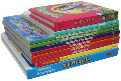 Zestaw 10 książek dla dzieci z twardymi stronami