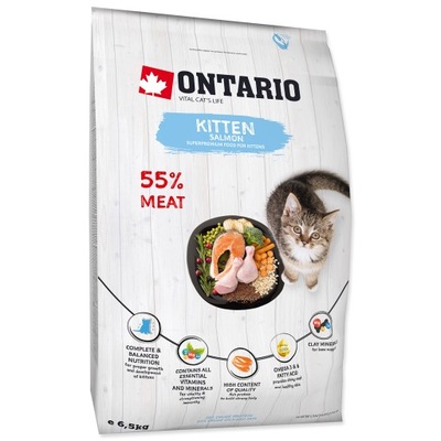 ONTARIO CAT KITTEN KARMA DLA KOCIĄT ŁOSOŚ 6,5kg