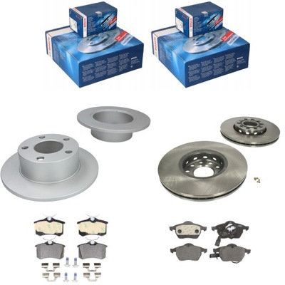 BOSCH DISCOS DE FRENADO + ZAPATAS PARTE DELANTERA + PARTE TRASERA DO AUDI A6 C5 4B2 4B5 1997-2005  