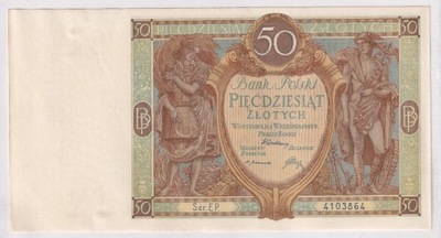 50 Złotych Polska 1929 -UNC Seria EP