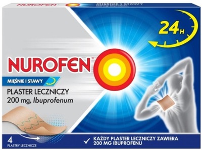 Nurofen Mięśnie i Stawy ibuprofen 200 mg plaster przeciwbólowy 4 sztuki