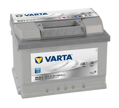 VARTA BATERÍA 12V 61AH/600A L- 242X175X175 SILVER DYNAMIC  