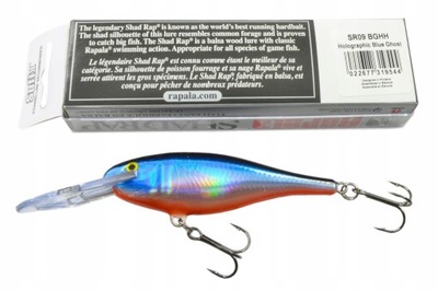 SR09 BGHH WOBLER RAPALA SHAD RAP 9cm/15g 4,5M