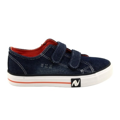 Trampki Na Rzepy Jeans Navy Atletico r.35