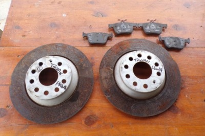 Тормозные диски тормозные колодки задняя оригинальные tiguan ii jak nowe фото №1