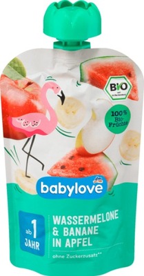 Babylove BIO Deserek Mus Arbuz Banan Jabłko