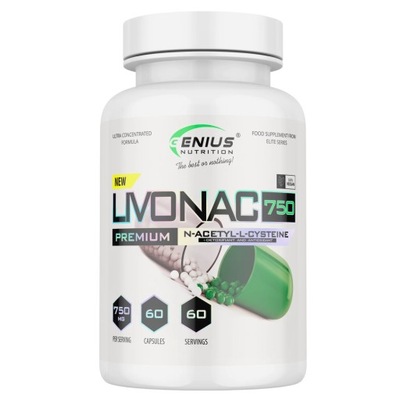 Genius Nutrition Livo NAC 750mg L-CYSTEINA detoks