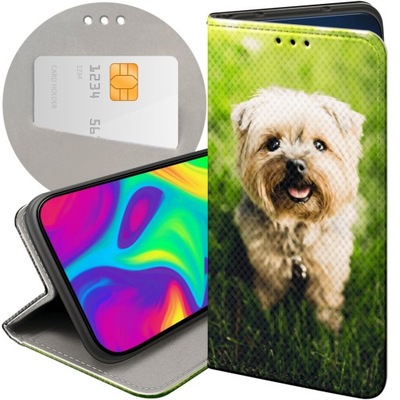 ETUI Z KLAPKĄ DO ALCATEL 1B 2020 WZORY PIESKI PSIAKI DOGS FUTERAŁ POKROWIEC