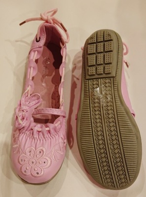 Różowe buciki balerinki trzewiki buty - r 33