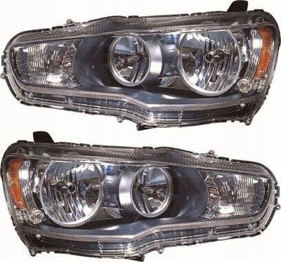 Фари mitsubishi lancer viii 08- kpl l+p фото №1