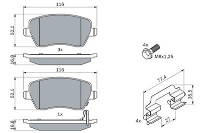 BOSCH 0 986 494 160 КОЛОДКИ ТОРМОЗНЫЕ