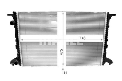 MAHLE РАДІАТОР ДВИГУНА ВОДИ AUDI A4 ALLROAD B9 A4 B9 A5 1.4 2.0D