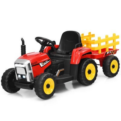 Traktorek dziecięcy elektryczny z przyczepką